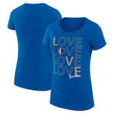 NBA - Dallas Mavericks G-III 4Her by Carl Banks Women's Super-Slim Fit Lightweight Basketball Love T-Shirt - Royal