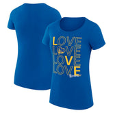 NBA - Golden State Warriors G-III 4Her by Carl Banks Women's Super-Slim Fit Lightweight Basketball Love T-Shirt - Royal