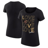 NBA - Cleveland Cavaliers G-III 4Her by Carl Banks Women's Super-Slim Fit Lightweight Basketball Love T-Shirt - Black