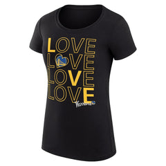 NBA - Golden State Warriors G-III 4Her by Carl Banks Women's Super-Slim Fit Lightweight Basketball Love T-Shirt - Black
