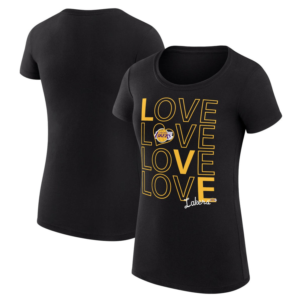 NBA - Los Angeles Lakers G-III 4Her by Carl Banks Women's Super-Slim Fit Lightweight Basketball Love T-Shirt - Black