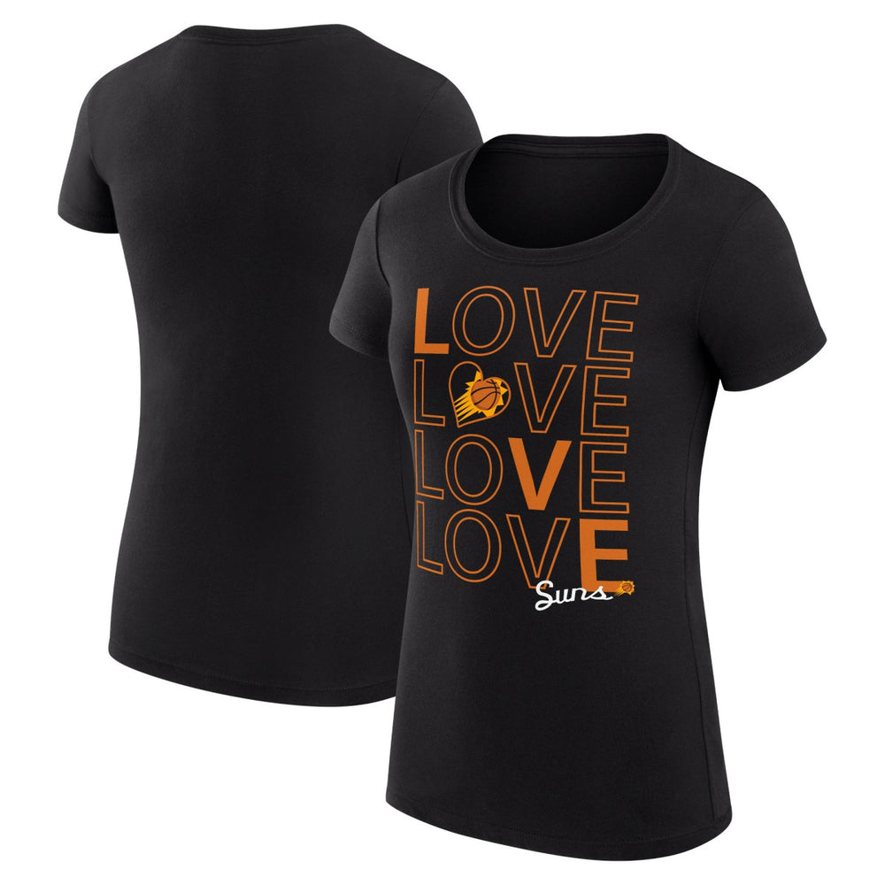 NBA - Phoenix Suns G-III 4Her by Carl Banks Women's Super-Slim Fit Lightweight Basketball Love T-Shirt - Black