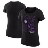 NBA - Sacramento Kings G-III 4Her by Carl Banks Women's Super-Slim Fit Lightweight Basketball Love T-Shirt - Black