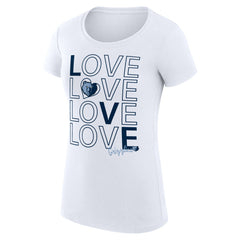 NBA - Memphis Grizzlies G-III 4Her by Carl Banks Women's Super-Slim Fit Lightweight Basketball Love T-Shirt - White