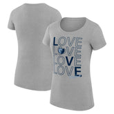 NBA - Memphis Grizzlies G-III 4Her by Carl Banks Women's Super-Slim Fit Lightweight Basketball Love T-Shirt - Heather Gray