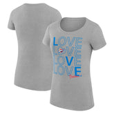 NBA - Oklahoma City Thunder G-III 4Her by Carl Banks Women's Super-Slim Fit Lightweight Basketball Love T-Shirt - Heather Gray
