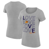 NBA - Phoenix Suns G-III 4Her by Carl Banks Women's Super-Slim Fit Lightweight Basketball Love T-Shirt - Heather Gray