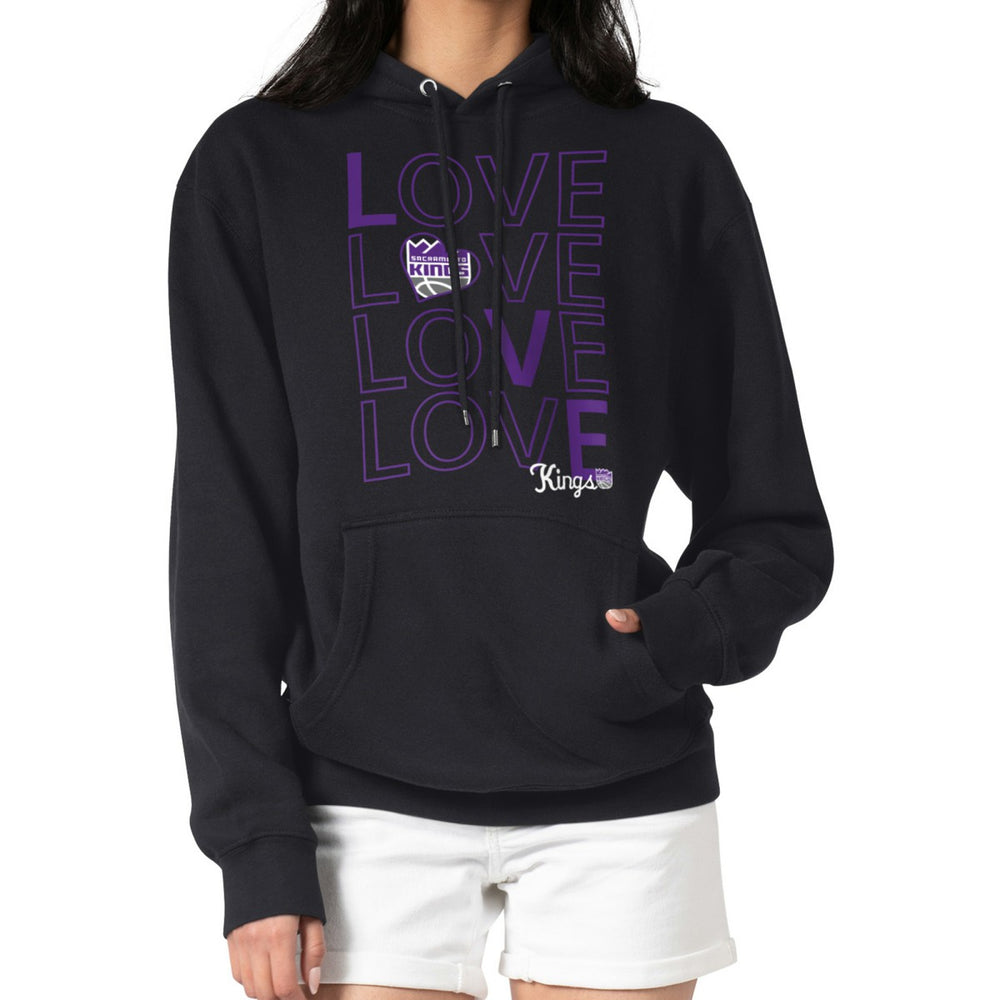 NBA - Sacramento Kings G-III 4Her by Carl Banks Women's Basketball Love Fleece Pullover Hoodie - Black