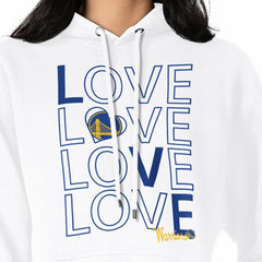 NBA - Golden State Warriors G-III 4Her by Carl Banks Women's Basketball Love Fleece Pullover Hoodie - White