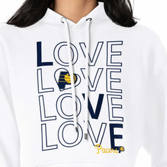 NBA - Indiana Pacers G-III 4Her by Carl Banks Women's Basketball Love Fleece Pullover Hoodie - White