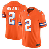 Patrick Surtain II Denver Broncos Alternate Mile High Collection 1977 Throwback Vapor F.U.S.E. Limited Jersey Orange - Nike