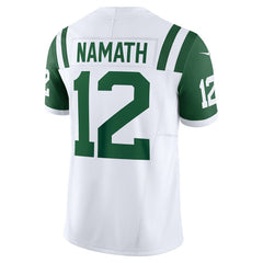 Joe Namath New York Jets Classic Alternate Vapor F.U.S.E. Retired Player Limited Jersey White - Nike