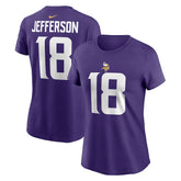 Justin Jefferson Minnesota Vikings Women's Player Name & Number T-Shirt Purple - Nike
