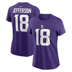 Justin Jefferson Minnesota Vikings Women's Player Name & Number T-Shirt Purple - Nike