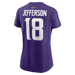 Justin Jefferson Minnesota Vikings Women's Player Name & Number T-Shirt Purple - Nike