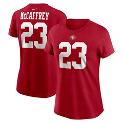 Christian McCaffrey San Francisco 49ers Women's Player Name & Number T-Shirt Scarlet - Nike