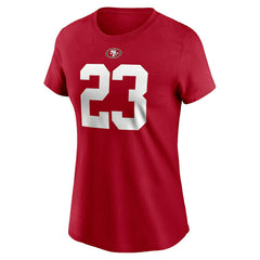 Christian McCaffrey San Francisco 49ers Women's Player Name & Number T-Shirt Scarlet - Nike
