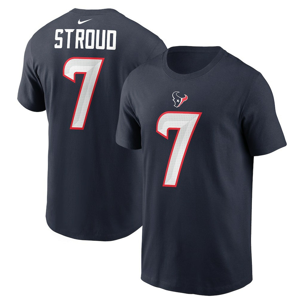 C.J. Stroud Houston Texans Player Name & Number T-Shirt Navy - Nike