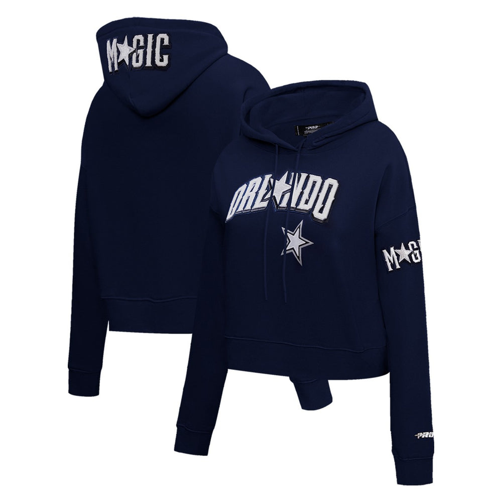NBA - Orlando Magic Pro Standard Women's 2023/24 City Edition Cropped Pullover Hoodie - Navy