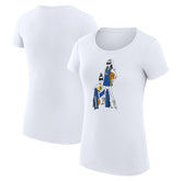 NBA - Golden State Warriors G-III 4Her by Carl Banks Women's Super-Slim Fit Lightweight Basketball Girls T-Shirt - White