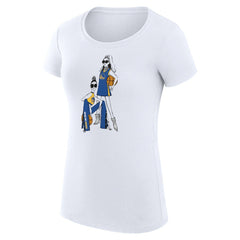 NBA - Golden State Warriors G-III 4Her by Carl Banks Women's Super-Slim Fit Lightweight Basketball Girls T-Shirt - White