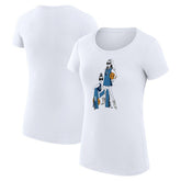 NBA - Minnesota Timberwolves G-III 4Her by Carl Banks Women's Super-Slim Fit Lightweight Basketball Girls T-Shirt - White