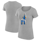 NBA - Dallas Mavericks G-III 4Her by Carl Banks Women's Super-Slim Fit Lightweight Basketball Girls T-Shirt - Heather Gray