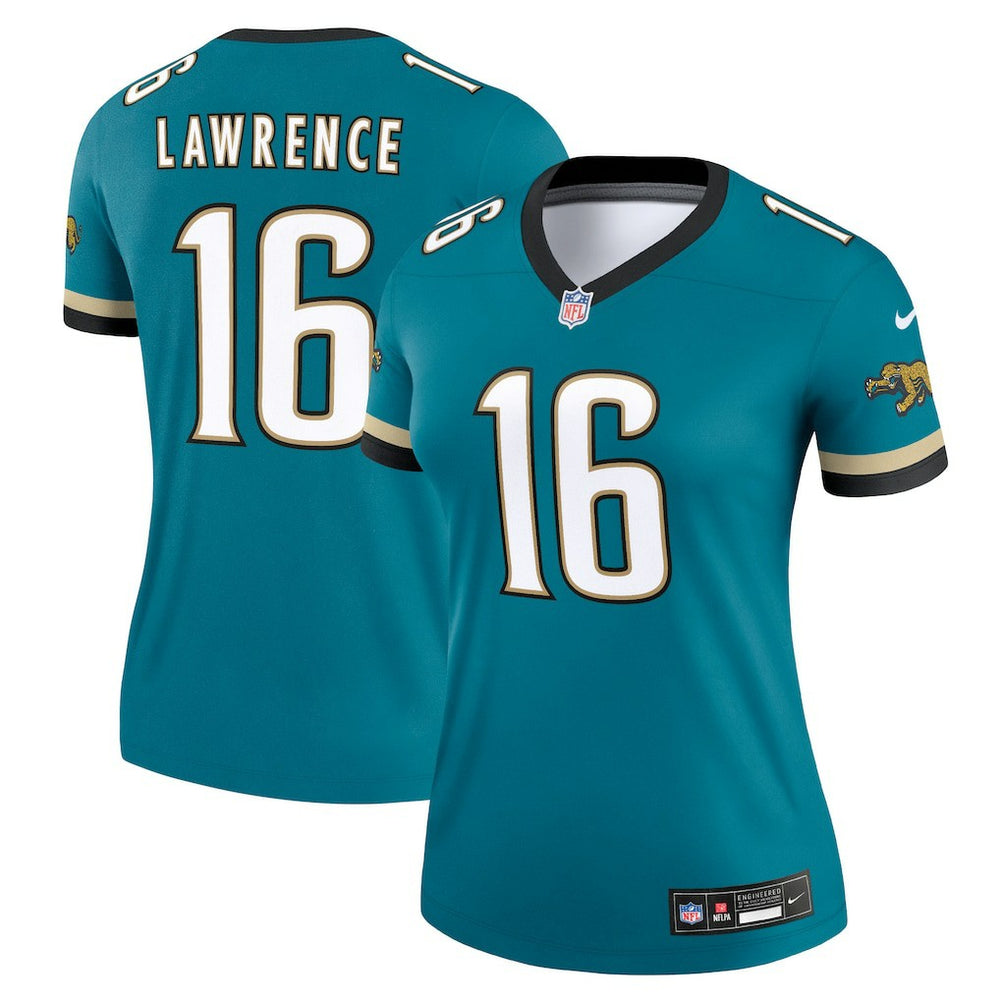 Trevor Lawrence Jacksonville Jaguars Women's Alternate Legend Player Performance Top Prowler Throwback Teal - Nike