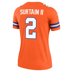 Patrick Surtain II Denver Broncos Women's Alternate Legend Player Performance Top Mile High Collection 1977 Throwback Orange - Nike