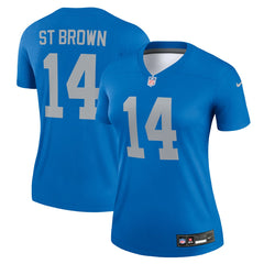 Amon-Ra St. Brown Detroit Lions Women's Alternate Legend Player Performance Top Blue - Nike