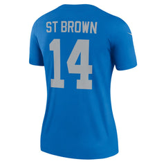 Amon-Ra St. Brown Detroit Lions Women's Alternate Legend Player Performance Top Blue - Nike