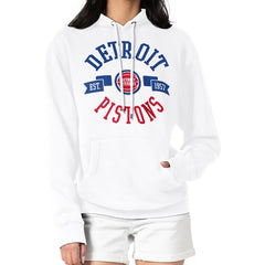 NBA - Detroit Pistons G-III 4Her by Carl Banks Women's City Pullover Hoodie - White