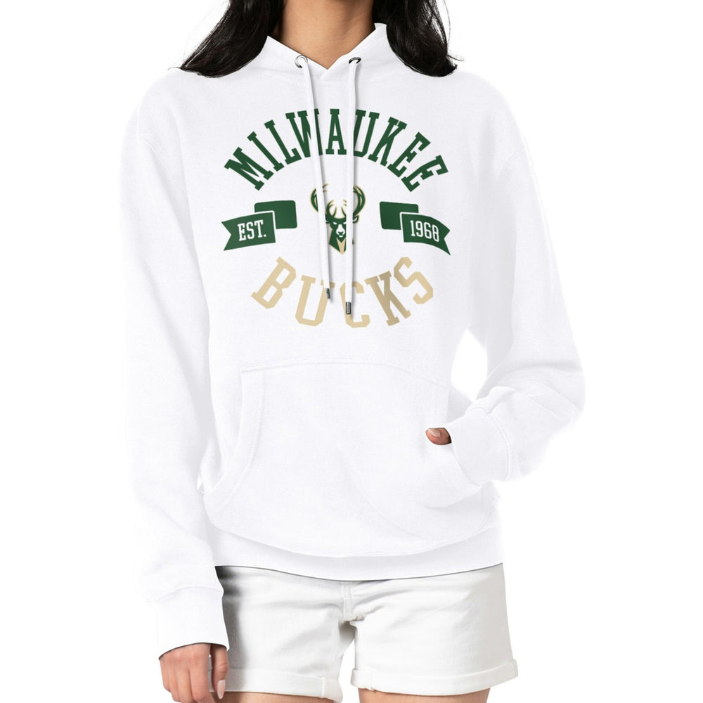 NBA - Milwaukee Bucks G-III 4Her by Carl Banks Women's City Pullover Hoodie - White
