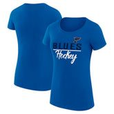 St. Louis Blues - G-III 4Her by Carl Banks Women's Super-Slim Fit Lightweight Team Sport T-Shirt Blue