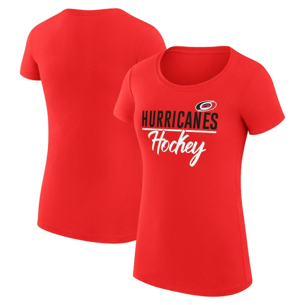 Carolina Hurricanes - G-III 4Her by Carl Banks Women's Super-Slim Fit Lightweight Team Sport T-Shirt Red