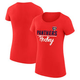 Florida Panthers - G-III 4Her by Carl Banks Women's Super-Slim Fit Lightweight Team Sport T-Shirt Red
