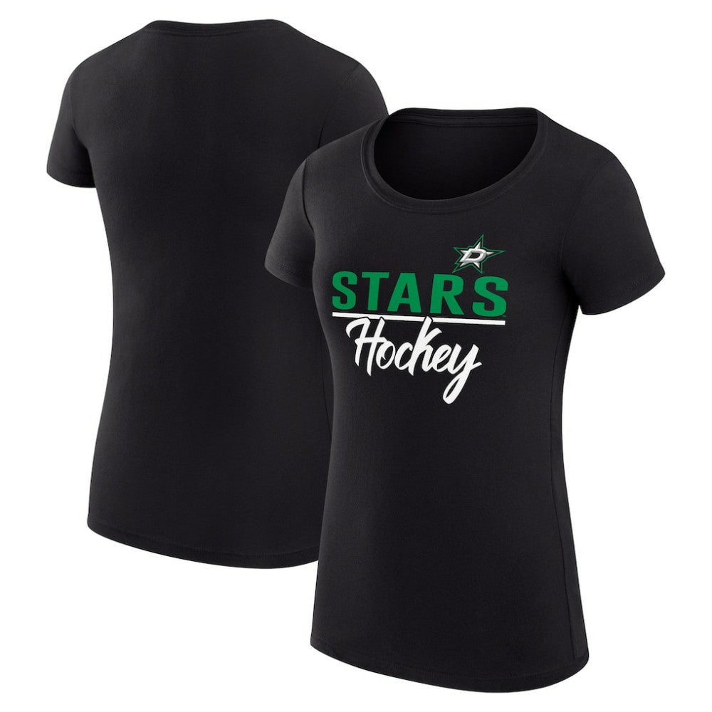 Dallas Stars - G-III 4Her by Carl Banks Women's Super-Slim Fit Lightweight Team Sport T-Shirt Black