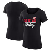 Detroit Red Wings - G-III 4Her by Carl Banks Women's Super-Slim Fit Lightweight Team Sport T-Shirt Black