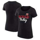 New Jersey Devils - G-III 4Her by Carl Banks Women's Super-Slim Fit Lightweight Team Sport T-Shirt Black