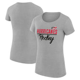Carolina Hurricanes - G-III 4Her by Carl Banks Women's Super-Slim Fit Lightweight Team Sport T-Shirt Gray