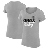 Los Angeles Kings - G-III 4Her by Carl Banks Women's Super-Slim Fit Lightweight Team Sport T-Shirt Gray