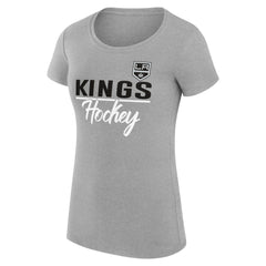 Los Angeles Kings - G-III 4Her by Carl Banks Women's Super-Slim Fit Lightweight Team Sport T-Shirt Gray