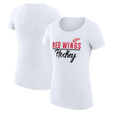 Detroit Red Wings - G-III 4Her by Carl Banks Women's Super-Slim Fit Lightweight Team Sport T-Shirt White