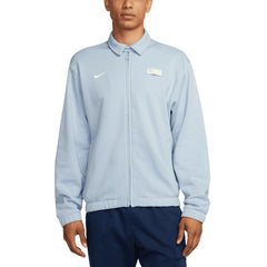 Nike USMNT Club Fleece Harrington Full-Zip Jacket - Light Blue