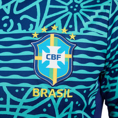 Nike Brazil National Team 2024 Academy Pro Pre-Match Top - Blue