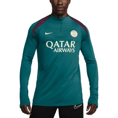 Nike Paris Saint-Germain 2024/25 Strike Drill Performance Quarter-Zip Long Sleeve Top - Teal