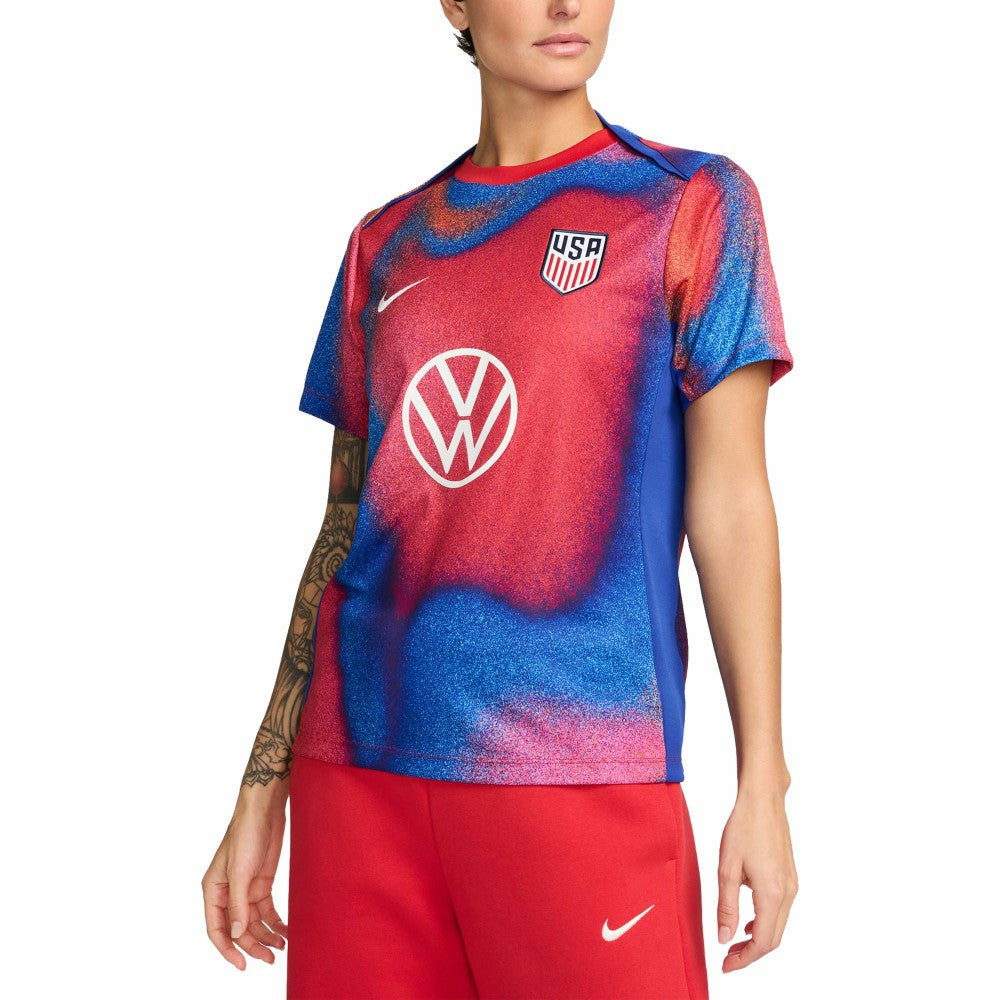 Nike USMNT Women's 2024 Academy Pro Pre-Match Top - Red