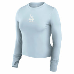 Los Angeles Dodgers Fanatics Women's Studio Fitted Long Sleeve Gym Top discount