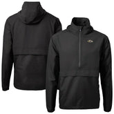 Baltimore Ravens Cutter & Buck Charter Eco Recycled Anorak Half-Zip Jacket Black - NFL