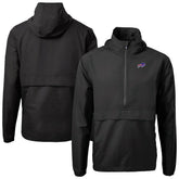Buffalo Bills Cutter & Buck Charter Eco Recycled Anorak Half-Zip Jacket Black - NFL